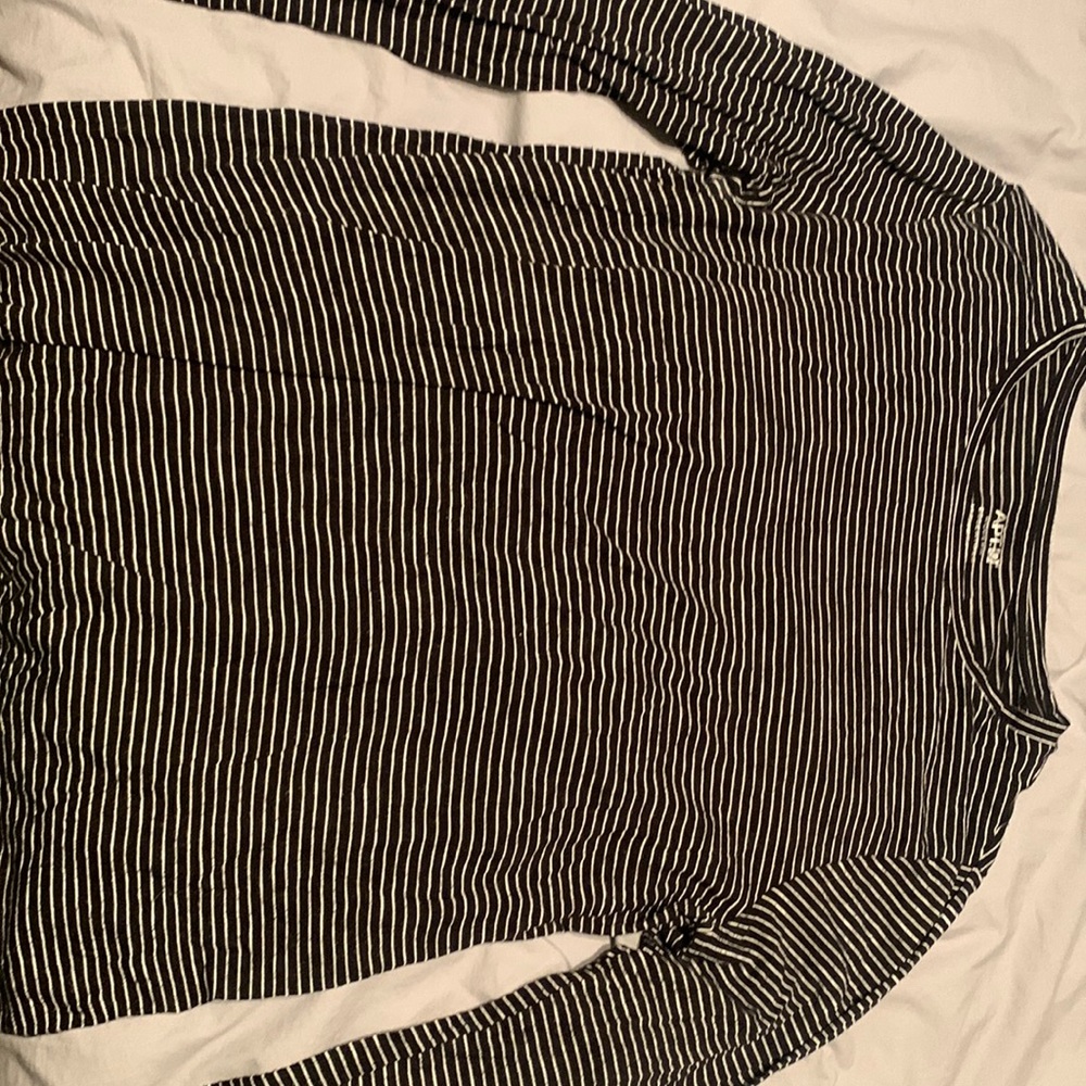 Black and white striped long sleeve